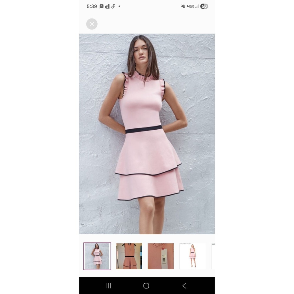 Parker Ryker Sleeveless Small Knit Dress, Tiered Ruffles, Wedding, Summer,...